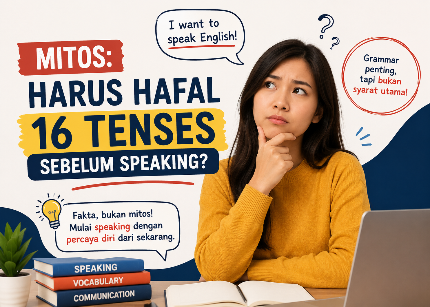 Mitos: Harus Hafal 16 Tenses Sebelum Bisa Speaking